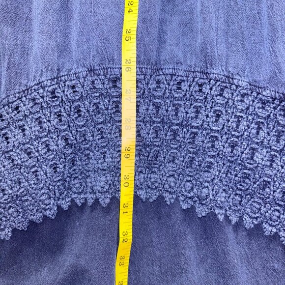 Sea Spice Blue Crochet Accent High-Low Dress - Size S - Picture 6 of 10